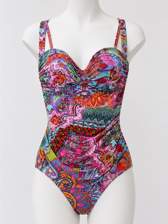 Bleu Rod Beattie Other - Bleu Rod Beattie Size 4 Multicolor Paisley Strappy One Piece Swimsuit
